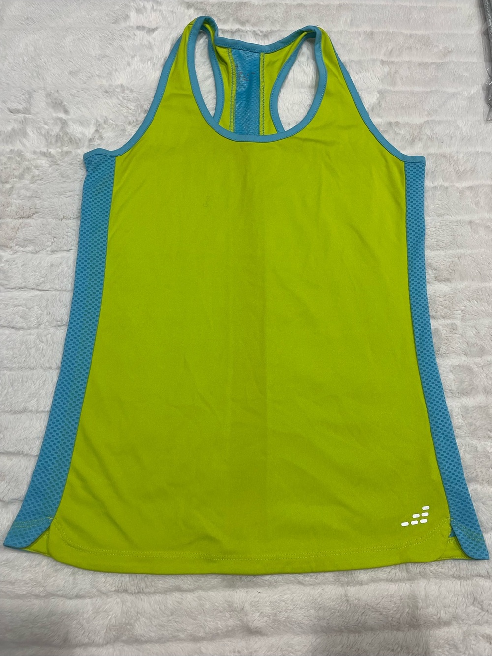 Women’s Racerback Active Tank - Lime Green/Blue